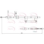 Apec Handbrake Cable Rear Right CAB1559
