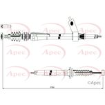 Apec Handbrake Cable Rear Left CAB1560