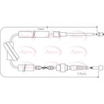 Apec Handbrake Cable Rear Left or Right CAB1572