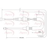 Apec Handbrake Cable Rear Left or Right CAB1576