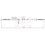 Apec Handbrake Cable Rear Left CAB1582