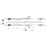 Apec Handbrake Cable Rear Left or Right CAB1586