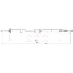 Apec Handbrake Cable Rear Left CAB1588