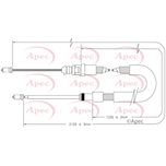 Apec Handbrake Cable Rear Left or Right CAB1590
