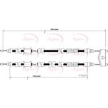 Apec Handbrake Cable Rear Left or Right CAB1591