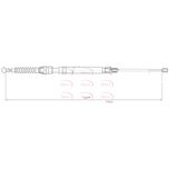 Apec Handbrake Cable Rear Left CAB1594