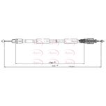 Apec Handbrake Cable Rear Left or Right CAB1598