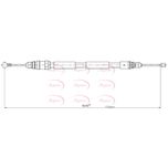 Apec Handbrake Cable Rear Right CAB1605