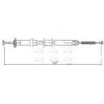 Apec Handbrake Cable Rear Left CAB1608