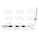 Apec Handbrake Cable Rear Right CAB1609