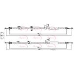 Apec Handbrake Cable Rear Left or Right CAB1613