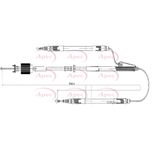 Apec Handbrake Cable Rear Left or Right CAB1614