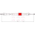 Apec Handbrake Cable Rear Left or Right CAB1617