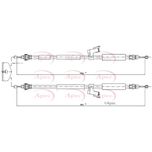 Apec Handbrake Cable Rear Left or Right CAB1620