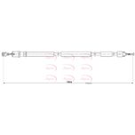 Apec Handbrake Cable Rear Right CAB1621