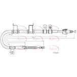 Apec Handbrake Cable Rear Left CAB1674