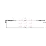 Apec Handbrake Cable Rear Left CAB1675