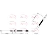 Apec Handbrake Cable Front CAB1680