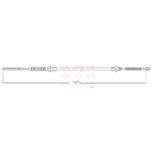 Apec Handbrake Cable Rear Right CAB1681