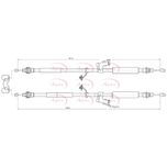 Apec Handbrake Cable Rear Left or Right CAB1741