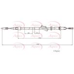 Apec Handbrake Cable Rear Right CAB1748