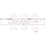 Apec Handbrake Cable Rear Left or Right CAB1750