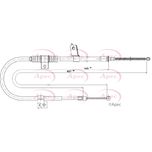 Apec Handbrake Cable Rear Left CAB1779