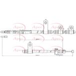 Apec Handbrake Cable Rear Right CAB1793
