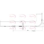Apec Handbrake Cable Front CAB1797