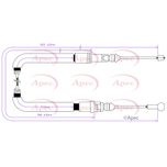 Apec Handbrake Cable Rear Left CAB1812