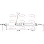 Apec Handbrake Cable Rear Left CAB1815