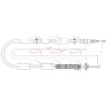 Apec Handbrake Cable Rear Right CAB1842