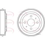 Apec Brake Drum Rear DRM9147