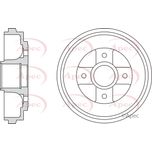 Apec Brake Drum Rear DRM9201