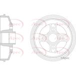 Apec Brake Drum Rear DRM9205