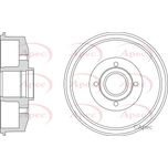 Apec Brake Drum Rear DRM9209