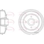 Apec Brake Drum Rear DRM9219