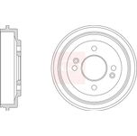 Apec Brake Drum Rear DRM9223