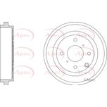 Apec Brake Drum Rear DRM9224