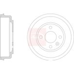 Apec Brake Drum Rear DRM9225