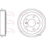 Apec Brake Drum Rear DRM9513