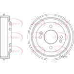 Apec Brake Drum Rear DRM9530