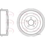 Apec Brake Drum Rear DRM9710