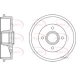 Apec Brake Drum Rear DRM9905