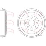 Apec Brake Drum Rear DRM9941