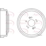 Apec Brake Drum Rear DRM9942