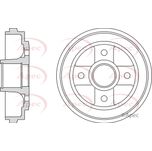 Apec Brake Drum Rear DRM9970