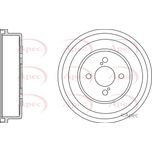 Apec Brake Drum Rear DRM9973