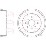 Apec Brake Drum Rear DRM9979