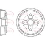 Apec Brake Drum Rear DRM9987